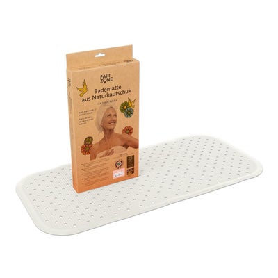 Tapis de bain 76 x 34 cm blanc perle