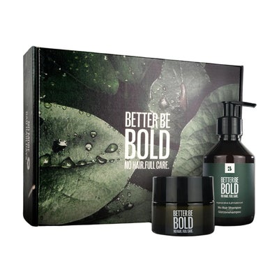 Geschenkbox für glückliche Glatzen-Set