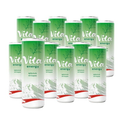 vita energy, Apfelschorle mit Guayusa 12 x 330 ml