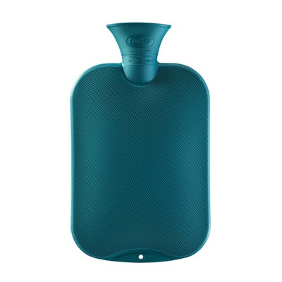 Wärmflasche feine Halblamelle petrol Wärmflasche feine Halblamelle petrol