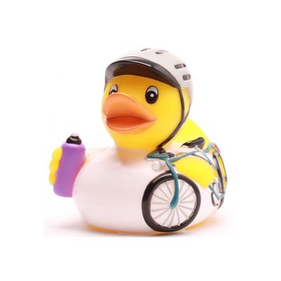 Badeente Radrennfahrer