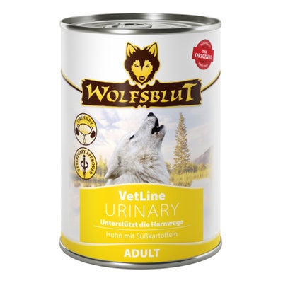 VetLine Urinary Hunde-Nassfutter, Huhn mit Süsskartoffel 6 x 395 g VetLine Urinary Hunde-Nassfutter, Huhn mit Süsskartoffel 6 x 395 g
