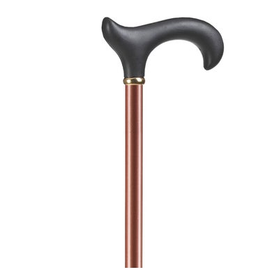 canne en métal bronze métallisée 75-96cm -100kg avec poignée Derby noire