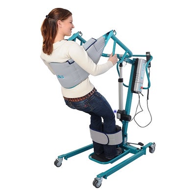 lève-personnes standard Mini-Dualo transformable en releveur Mini-Dualo actif avec marche-pieds et appui tibias lève-personnes standard Mini-Dualo transformable en releveur Mini-Dualo actif avec marche-pieds et appui tibias