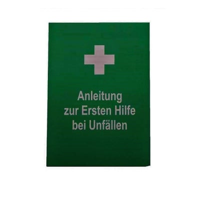 Anleitung zur Ersten Hilfe, DIN A6, zu DIN13157 und 13169