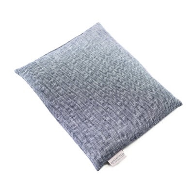 Coussin chauffant colza 26 x 21 cm lin bleu