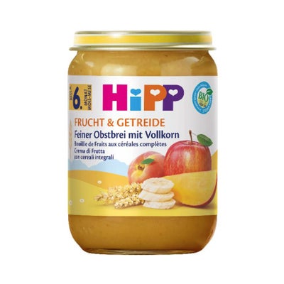 bio bouillie de fruits aux céréales