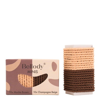 Minis élastiques pour cheveux Mocha Brown/Champagne Beige