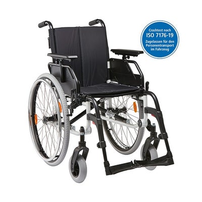 fauteuil roulant léger et pliable Caneo S 51 cm avec frein pour accompagnateur fauteuil roulant léger et pliable Caneo S 51 cm avec frein pour accompagnateur