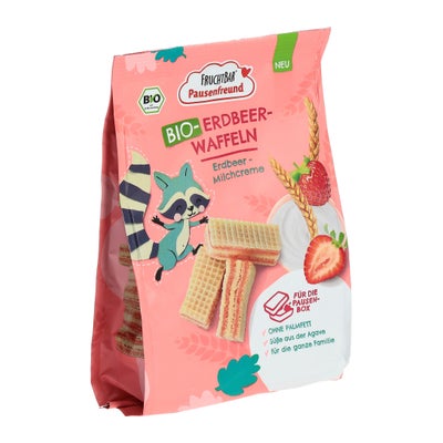 Erdbeer-Waffeln Bio Erdbeere-Milchcreme