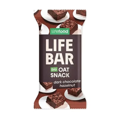 Bio Lifebar Riegel Oat Snack Dark Chocolate Hazelnut
