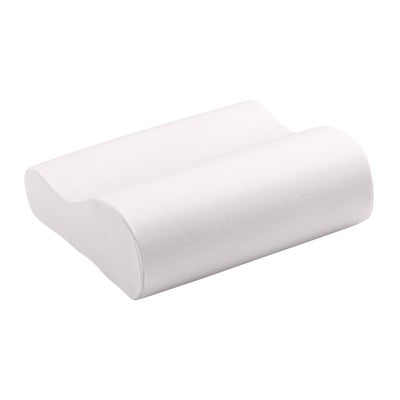 oreiller voyage 33x9cm inclus housse en velours turquoise