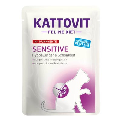 Sensitive au poulet et au canard pour chats