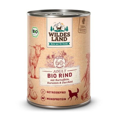 Adult Bio Bœuf avec pommes de terre, carottes & courgettes 6 x 400 g