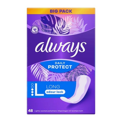 protège-slip daily protect Long avec un léger parfum BigPack protège-slip daily protect Long avec un léger parfum BigPack
