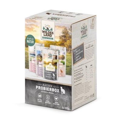 Fel Adult Pouch Pr obierbox, nourriture humide pour chats 4 x 100 g