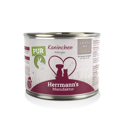 Kaninchen Reinfleisch Nassfutter für Hunde und Katzen Kaninchen Reinfleisch Nassfutter für Hunde und Katzen