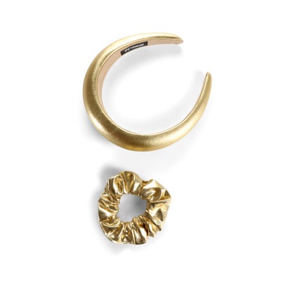Fashion Glam Haarreif und Scrunchie gold