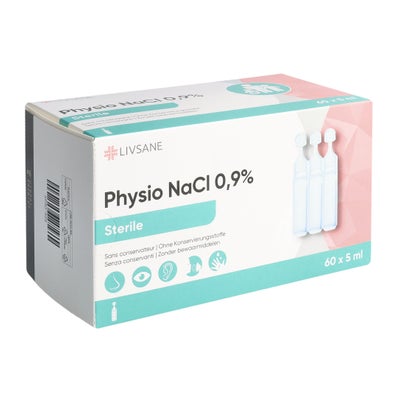 physio NaCl 0.9 % stéril 60 x 5 ml