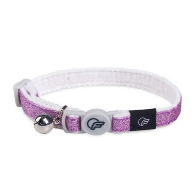 Katzenhalsband Glitter Flake lila, Halsumfang 20-30 cm Katzenhalsband Glitter Flake lila, Halsumfang 20-30 cm