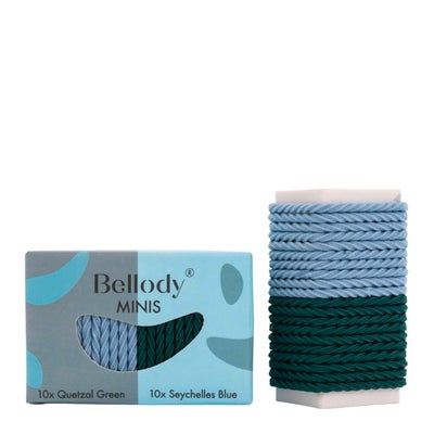 Minis élastiques pour cheveux Quetzal Green/Seychelles Blue