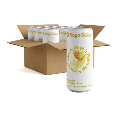 Synbiotic Sparkling Water, Lemon Zest & Rosehip 8 x 330 ml
