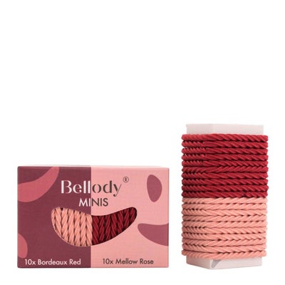 Minis élastiques pour cheveux Bordeaux Red/Mellow Rose
