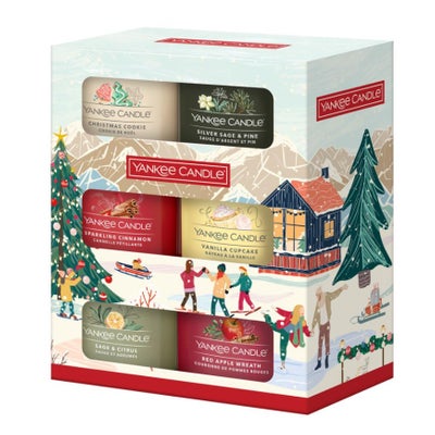 Après Ski, 6 Filled Votivekerzen, Geschenkset (6-teilig)