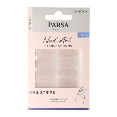 Beauty - Nagelfolien mit Silber-Sprenkeln - Pearly Chrome
