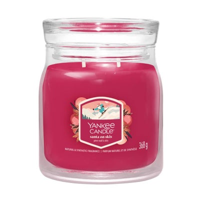 Santa on Skis Signature Medium Jar