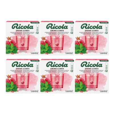 x Ricola Drink Cubes Granatapfel Minze 6 x 12 Stk x Ricola Drink Cubes Granatapfel Minze 6 x 12 Stk