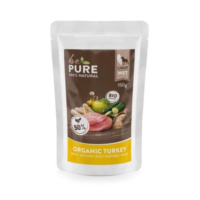 Organic Turkey mit Bio Pute und Gemüse, Nassfutter für Hunde