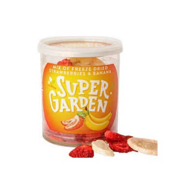 Erdbeeren und Bananen gefriergetrocknet