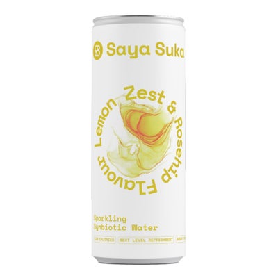 Synbiotic Sparkling Water, Lemon Zest & Rosehip