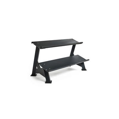 HEX-Kurzhantel-Ablage Schwarz 125 cm Grundmodul (2 Standfüsse / 2 Bleche)