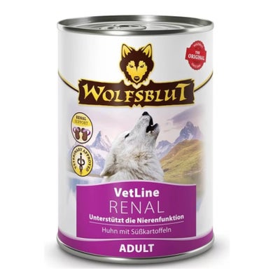 VetLine Renal aliment humide pour chiens poulet avec patate douce 6 x 395 g VetLine Renal aliment humide pour chiens poulet avec patate douce 6 x 395 g