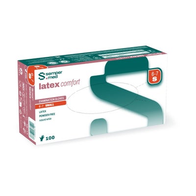 Latex Comfort Handschuhe, Grösse S