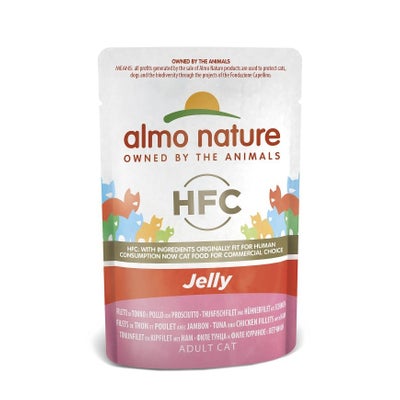 HFC Jelly Thunfisch- & Hühnerfilet mit Schinken, Nassfutter für Katzen