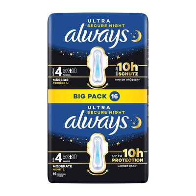 Ultra Binde Gr4 Secure Night mit Flügeln BigPack Ultra Binde Gr4 Secure Night mit Flügeln BigPack