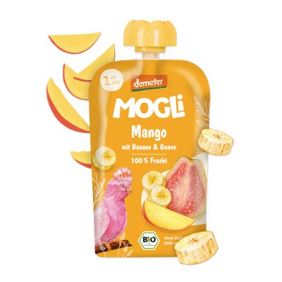 Quetschie Mango mit Banane & Guave