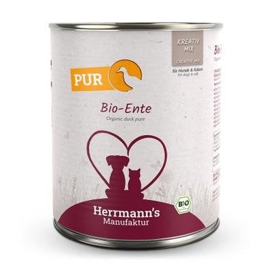 Reinfleisch Bio - Ente, Nassfutter für Hunde