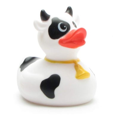 Badeente schwarz-weisse Kuh