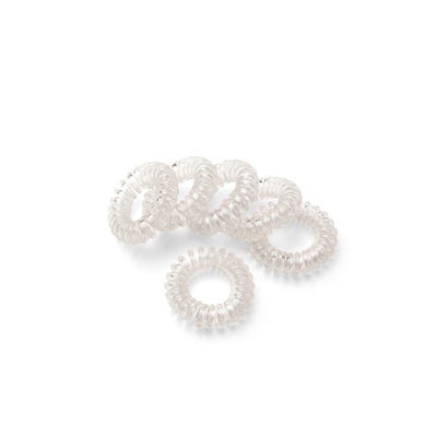 Spiral-Haargummis dünn 3cm transparent