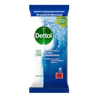 lingettes nettoyantes multi-usages fraîcheur océan