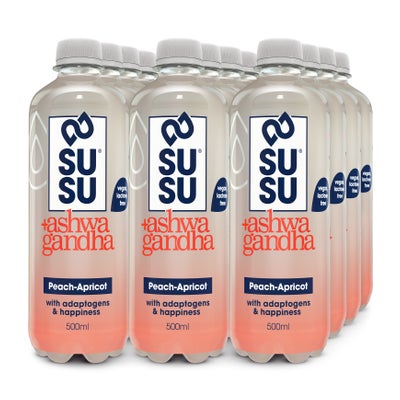 SUSU Eau Pêche Abricot Zero 12 x 500 ml