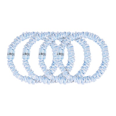 Silk Scrunchie Set 1 cm Stripe