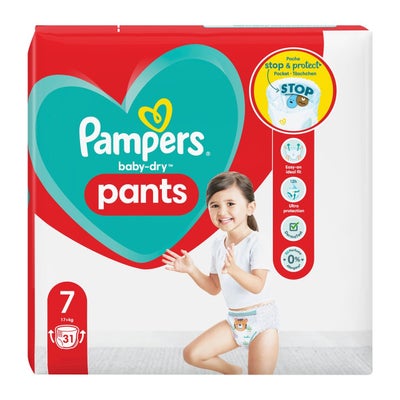 Baby Dry Pants Gr7 17+kg Extra Large Plus Sparpack