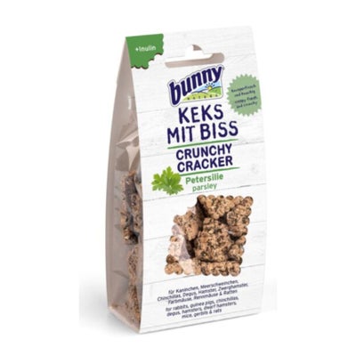 Crunchy Cracker Keks mit Biss mit Petersilie