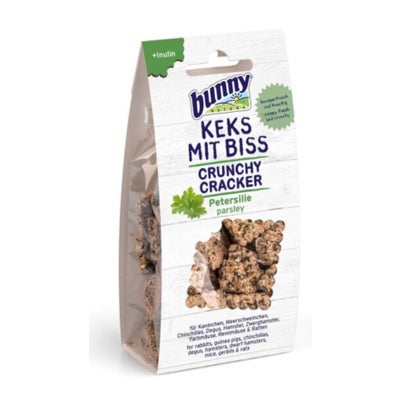 Crunchy Cracker Keks mit Biss mit Petersilie