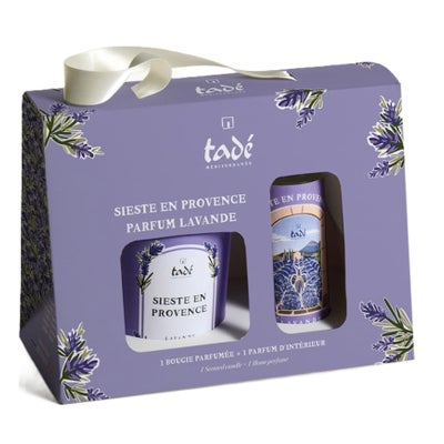 Geschenkbox Duftkerze & Duftspray Lavendel Siesta in der Provence Geschenkbox Duftkerze & Duftspray Lavendel Siesta in der Provence